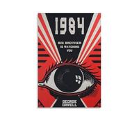 MYHRDF George Orwell - Lienzo decorativo para pared de sala de estar, impermeable, multifuncional, resistente a los rayos UV, sin marco, estilo 50 x 75 cm