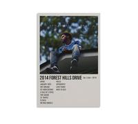 MYHRDF J Cole 2014 Forest Hills DriveLiving Room Wall Art - Lienzo multifuncional impermeable para el hogar, oficina, resistente a los rayos UV, sin marco, estilo sin marco, 50 x 75 cm
