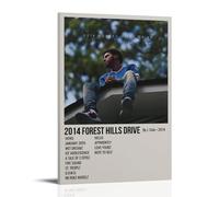 MYHRDF J Cole 2014 Forest Hills DriveLiving Room Wall Art - Lienzo multifuncional impermeable, resistente a los rayos UV, resistente a los rayos UV, sin marco, estilo 16 x 24 pulgadas
