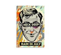 MYHRDF Rain in July by Neck DeepLiving Room Wall Art - Lienzo multifuncional impermeable, resistente a los rayos UV, sin marco, estilo sin marco, 60 x 90 cm