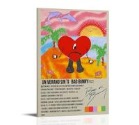 MYHRDF Un Verano Sin Ti by Bad BunnyLiving - Lienzo multifuncional impermeable para la pared del hogar, oficina, resistente a los rayos UV, sin marco, estilo 60 x 90 cm