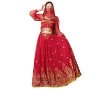 MYIESAXL Vestidos de Danza del Vientre para Damas, Vestidos de Gasa para Presentaciones de Baile Profesional, Vestidos de Presentación de Carnaval, Vestido de Danza Moderna