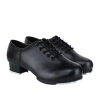MYIESAXL Zapatos de Claqué para Niños,Zapatos de Claqué para Principiantes,Zapatos de Salón Negros,Zapatos de Claqué Transpirables de Tacón Bajo,Zapatos de Claqué Profesionales para Niñas Y Mujeres