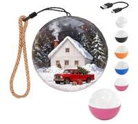 MYIHUIHUI Bola de Cristal mágica, Adorno navideño, Core Memories Memory Orb, WiFi, Esfera de 2,7 Pulgadas, Reproductor de vídeo, vídeos y Fotos subibles.(Pink)