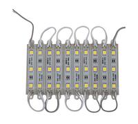 Myingaou 1X10Pcs 5050 SmD 3 LED MóDulo LED Tira de Cadena Luz Impermeable DC 12V Blanco CáLido