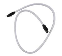 Myingaou 50cm Sata 3.0 III Sata3 7Pin Cable de Datos Cables Ssd 6Gb/S Cable de Datos de Duro HDD con Funda de Nylon Versión Superior (Blanco)