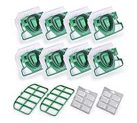 Myingaou Para VK200 FP200 Piezas para Vorwerk Kobold Bolsa de Aspiradora Filtro de Repuesto 8 Bolsas VK200 + 2 Filtros HEPA + 12 Fragancias
