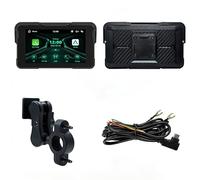 MYJDML Carplay Moto para Harley Davidson Sportster 883 1957-2019, Pantalla Táctil 5" Impermeable IP67, Pantalla Carplay Inalámbrica para Motocicleta,A-No Tire Pressure