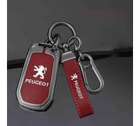 MYJDML Funda para Llave Coche para Peugeot 308 301 408 308s 3008 2008 508, Durable Cubierta Llaves Coche Carcasa para Llave De Coche Funda Protectora para Llave de Coche Funda Llave,A/Red