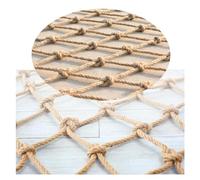 MYJIO Red Barandilla de Cuerda Cáñamo, Red Seguridad para Barandilla Exterior Red de Seguridad Anticaída, Cuerda Malla Decoración Interior, para Patio (Color : 10cm/6mm, Size : 1x1m(3x3ft))