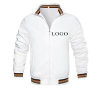 MYKDM haqueta Deportiva Casual para Hombres Personalizada, Su Propio Logotipo De Diseño/Foto Personalizada Chaqueta con Cremallera De Cuello De Moda Color5,M