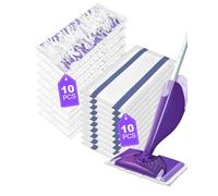 MyKEEPOW Almohadillas de repuesto para mopa Swiffer Wet Jet para limpieza de suelos, almohadilla desechable para fregona, paquete de 10 + 10 unidades