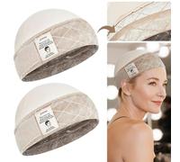 MYKURS Gorro para peluca con tira de silicona antideslizante, gorros suaves 2 en 1 para mantener la peluca en su sitio, color nude, 2 piezas