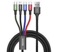 Cable USB A Macho - Lightning + micro-USB B + USB C (12 mts) - BASEUS