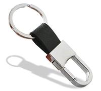 MYLB Llavero de cuero con hebilla para cinturón, trabillas para cinturón, llavero de coche, llavero
