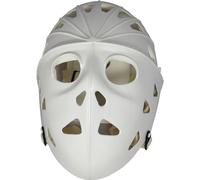 Mylec Máscara de Portero de Hockey Callejero para Adultos, de Alto Impacto, Agujeros de ventilación + Correas Ajustables (Blanco, Grande), Solo para Hockey Callejero, máscara de Halloween