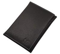 myledershop Cuero de búfalo Elegante Tarjetero para documento de Identidad y Tarjeta de crédito MJ-Design-Germany con protección RFID y NFC (Negro)