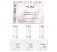 Mylee Au Naturel Trio de Builder Gel Fortalecedor 5 en 1 3x15ml, Esmalte de Uñas UV/LED, Puntas y Extensiones, Decoración de Uñas, Calcomanías y Joyas, Reparación Profesional de Manicura