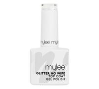 Mylee Esmalte de uñas No-Wipe Glitter de capa superior 10 ml, UV/LED, Soak-Off, arte de uñas, manicura, pedicura, para uso profesional, dura hasta 2 semanas, fácil de aplicar, sin descamación