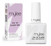 Mylee Fix & Flash Gel - Pegamento Transparente para Tips de Soft Gel, Uñas Acrílicas, Uñas Postizas y Tips, Curado con UV/LED, Remojo, para Uso Profesional y Privado (Fix 'N' Flash Gel, 10ml)