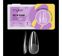 Mylee Fix & Flash Soft Gel Tips [Almendradas largas] Puntas de Uñas de Gel Suave, Cobertura Completa, Extensiones de Uñas, Flexibles y Resistentes, 12 Tamaños, 552 Piezas, por Todas las Uñas