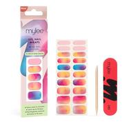Mylee Gel Nail Wraps [Sunset Boulevard] - Adhesivos de gel pre-curado para una manicura instantánea, Sin lámpara, sin desconchones, acabado brillante, Larga duración, Fácil de aplicar