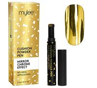 Mylee Lápiz Holográfico Efecto Espejo - Lápiz de Polvo Cromado para Uñas, Efecto Espejo Larga Duración, Herramienta de Manicura y Nail Art (Oro)