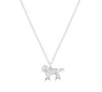 MYLEE London Collar de plata Shih Tzu personalizado - Joyería de plata de ley grabada a medida para los amantes de los perros, 18" Chain, Plata esterlina