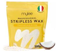 Mylee Perlas de Cera Depilatoria Profesionales 500g - Cera Premium Italiana Sin Bandas para Mujer y Hombre - Depilación Caliente en Casa: Cuerpo, Cara, Bikini y Brasileña (Coco y Árnica)
