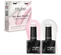 Mylee Set de Esmalte de Uñas Gel Semipermanente 2x8ml [French Manicure] - Manicura y Pedicura UV/LED, Uso Profesional y Doméstico, Larga Duración, Fácil de Aplicar, Vegan & Cruelty Free