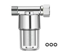 MYLERCT Filtro de Agua para Ducha de 1/2 Pulgada, 40 μm Filtro Antical Ducha, Plateado Filtros Afina para Ducha, Incluye Filtrante de Acero Inoxidable para Duchas, Grifos y Calentadores-Agua