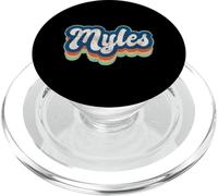 Myles Nombre Niño Estilo Vintage 70s 80s Personalizado PopSockets PopGrip para MagSafe