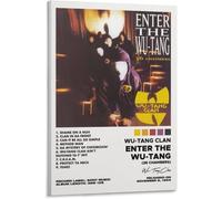 MYLHMPPJH Wu-tang Clan-Enter The Wy-tang Poster, portada de álbum de música de éxito, pósteres de lienzo para arte de pared para decoración de dormitorio, 24 x 36 pulgadas (60 x 90 cm), estilo marco