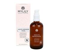 MYLILY® Aceite limpiador, 100 ml, aceite limpiador, aceite de almendras nutritivo, aceite de jojoba y manzanilla, elimina el maquillaje, limpieza facial vegana, productos para el cuidado facial