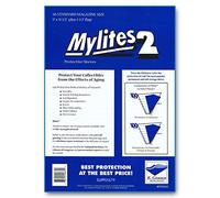 Mylites - 2 bolsas de mylar estándar de 2 mil; tamaño 9 x 11-1/2 pulgadas más solapa plegable de 1-1/2 pulgadas; paquete de 50 - para revistas