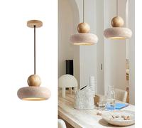 MyLjp Luz Colgante Led WABI Sabi Luz Colgante E27 Retro Lámpara Colgante Natural Roca Amarilla Luz De Techo Adecuado para Restaurante Cocina Dormitorio Bar Lámpara(A)