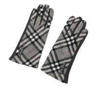 MYLLJBD Guantes Súper Suaves De Las Mujeres En Un Patrón A Cuadros Clásico, Otoño Y Invierno -gris-24 * 5cm (65 G)