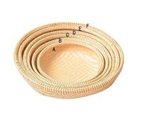 MYLPDZSW HHF Cesta Caja 6 Pieces/Set Bamboo Woven Basket, Fruit and Vegetable Storage Basket, Dustpan Bamboo Handmade Product, Round No Hole Bread Basket Ropa Almacenamiento