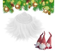 Myluatye Tiras precortadas de Pelo sintético lanudo de 5 x 150 cm,Cinta Navidad Piel Sintética,Adecuada para Decoración de Guirnaldas de árbol de Navidad, Manualidades de Bricolaje (Blanco)
