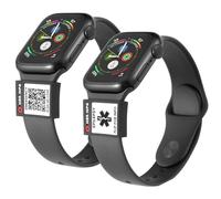 MYLUCKYTAG Etiqueta de identificación médica con código QR, funda para pulsera de identificación médica, compatible con Apple Watch Medical ID Band o Fitbit Medical ID, alerta médica, perfil médico de