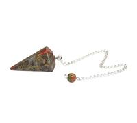 MYMEO Colgante de amuleto de cadena de piedras preciosas naturales, decoración de cristal