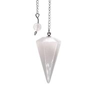 MYMEO Colgante de cadena de piedras preciosas naturales con amuleto de cristal