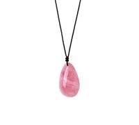 MYMEO Collar de piedra de lapislázuli natural con forma de gota de agua, colgante irregular grande de cuarzo rosa y amatista