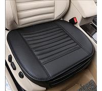 MYMM Cojín de Asiento, protección del Asiento de Coche, cómodo y Transpirable Cuatro Estaciones Generales PU Cuero Bambú carbón de leña Transpirable Coche Interior (Negro)