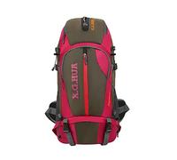 MYMM Mochila de senderismo 45L, bolsa de montañismo impermeable y ligera, mochila duradera para deportes al aire libre, montañismo, camping, pesca, viajes, equitación (Rosa roja)