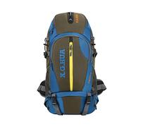MYMM Mochila de senderismo 45L, bolsa de montañismo impermeable y ligera, mochila duradera para deportes al aire libre, montañismo, camping, pesca, viajes, equitación (azul)