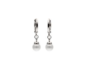 myMo at night Pendientes plata / blanco perla One Size plata / blanco perla
