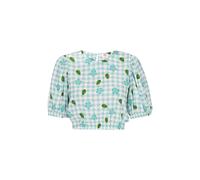 MYMO Blusa 'Spring Summer' azul cielo / azul claro / verde oscuro / blanco S azul cielo / azul claro / verde oscuro / blanco