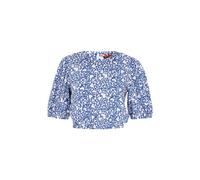 myMo ROCKS Blusa 'Valentine's Day' azul / blanco L azul / blanco
