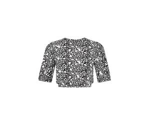 myMo ROCKS Blusa 'Valentine's Day' negro / blanco M negro / blanco